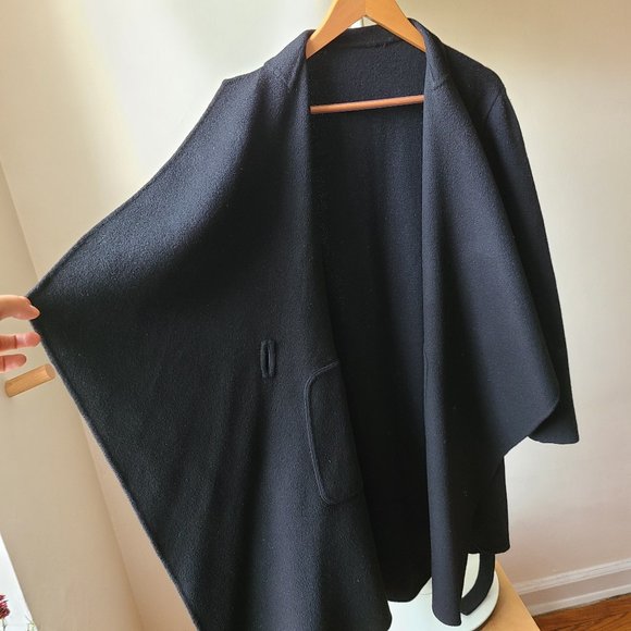 100% Cashmere Coat Saks 5th Ave Black - sz Med - Picture 4 of 16